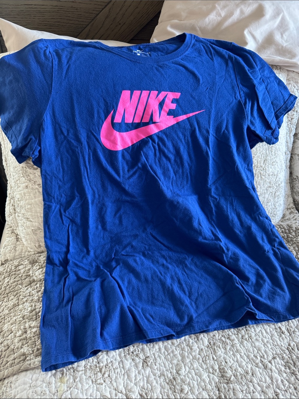 Nike Royal Blue Tee with Hot Pink Logo